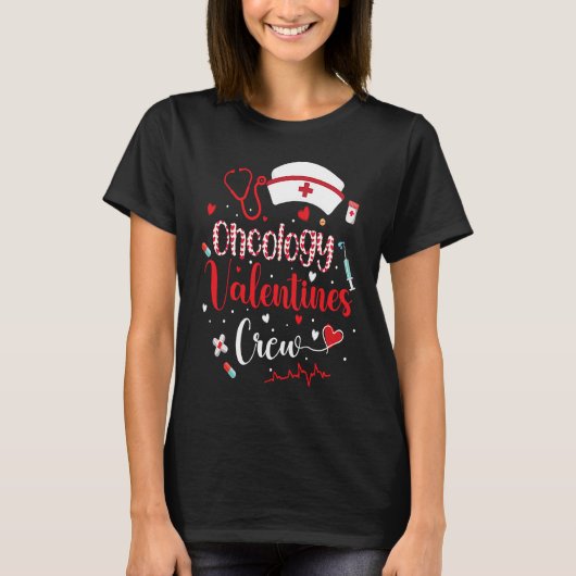 Oncology Valentines Crew Cute Valentines Day Oncol T-shirt (Voorkant)