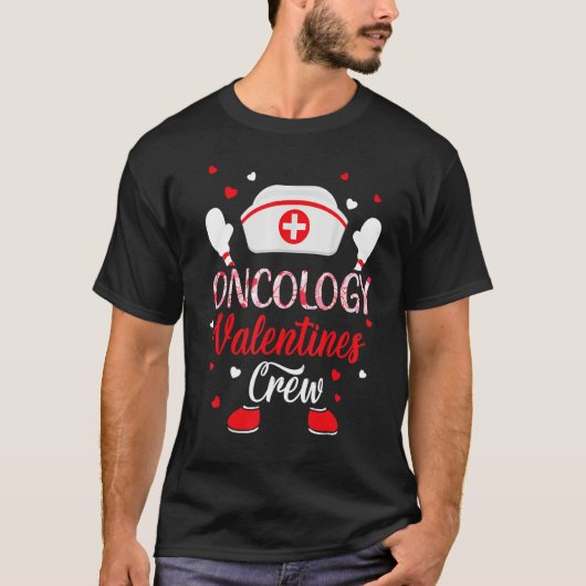 Oncology Valentines Tee Nurse Crew Family Group Nu T-shirt (Voorkant)