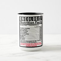 Oncoloog Doctor Funny Nutrional Facts Mok