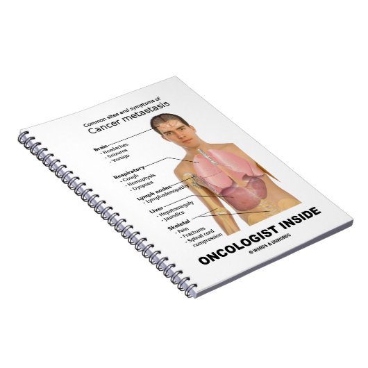 Oncoloog in de symptomen van kanker notitieboek (Rechterzijde)