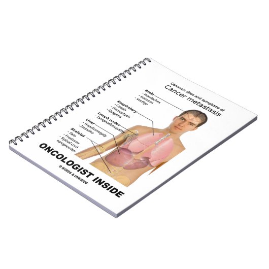 Oncoloog in de symptomen van kanker notitieboek (Linkerzijde)