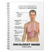 Oncoloog in de symptomen van kanker notitieboek (Voorkant)