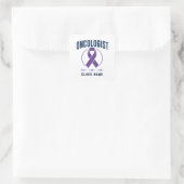 Oncoloog Kankerzorg Medisch Design Vierkante Sticker (Tas)
