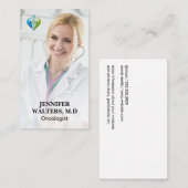 Oncoloog Logo | Artsen met stethoscoop Visitekaartje (Voorkant / Achterkant)