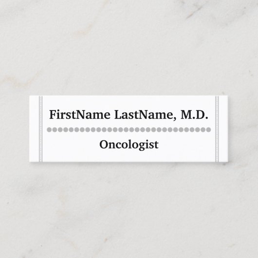  oncoloog Visitekaartje (Voorkant)