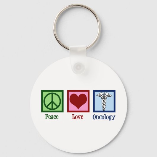 Oncoloog Vrede Liefde Oncologie Kantoor Sleutelhanger (Voorkant)