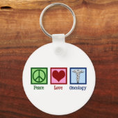 Oncoloog Vrede Liefde Oncologie Kantoor Sleutelhanger (Voorkant)