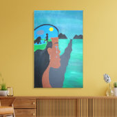 Oncomfortabele craniumcanvas afdrukken (Insitu (Woonkamer))