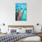 Oncomfortabele craniumcanvas afdrukken (Insitu (Slaapkamer))