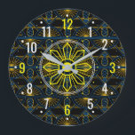 Onconventioneel goud art-deco-ontwerp - Zwart geom Grote Klok<br><div class="desc">Introductie van onze exclusieve Onconventionele goud art-deco-ontwerp - Zwart geometrische wandklok,  een perfecte toevoeging om de sfeer van uw woonkamer,  keuken,  slaapkamer of kantoor te verbeteren. Met precisie vervaardigd,  pronkt dit uurwerk met opvallende cijfers en wijzers,  die elegantie en verfijning uitstralen. Verfraai uw ruimte met dit tijdloze meesterwerk.</div>