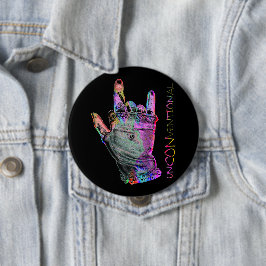 Onconventionele Rock Knop Ronde Button 4,0 Cm