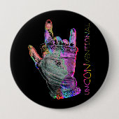 Onconventionele Rock Knop Ronde Button 4,0 Cm (Voorkant)