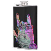 Onconventionele steenkolf met vinylwikkel heupfles (Links)