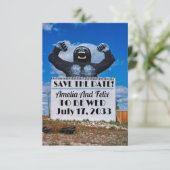 Onconventionele trouwdatum, rare leuke bruiloft save the date (Staand voorkant)