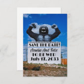 Onconventionele trouwdatum, rare leuke bruiloft save the date (Voorkant / Achterkant)