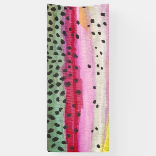 Oncorhynchus Mykiss, regenboogforel Spandoek (Verticaal)