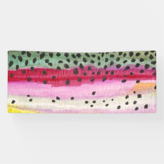Oncorhynchus Mykiss, regenboogforel Spandoek (Horizontaal)
