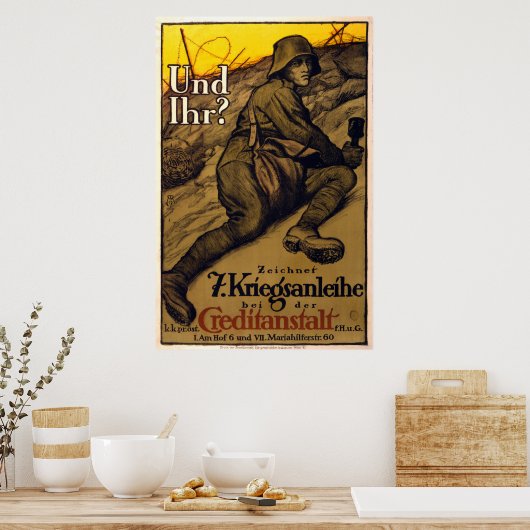 Ond Ihr? - 7e oorlogslening (canvas) Poster (Keuken)