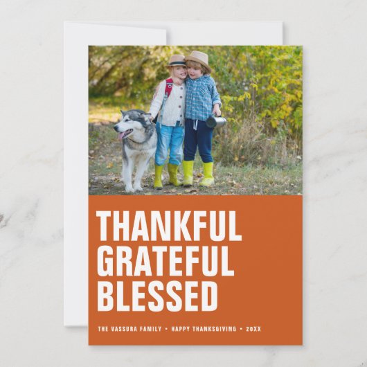 Ondankbare Thanksgiving-foto's Feestdagenkaart (Voorkant)