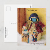 Ondanks dat het jaar het verzenden van vakantie ju briefkaart (Voorkant / Achterkant)