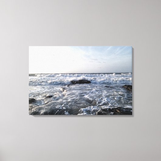 Ondas no Mar Canvas Afdruk (Voorkant)