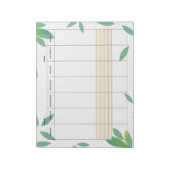 Ondaterende Minimale Weekplanner Notitieblok (Linkerzijde)