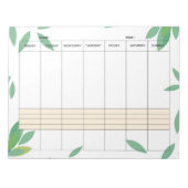 Ondaterende Minimale Weekplanner Notitieblok (Voorkant)