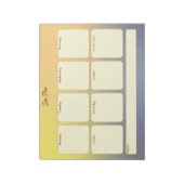 Ondaterende weekplanner, takenlijst, notitieblok (Linkerzijde)