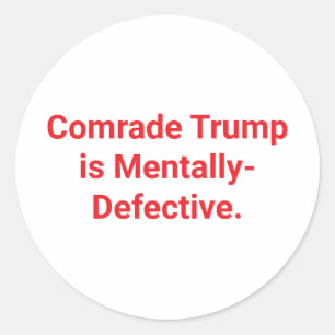 Onde kameraad Trump Hankamer Artjunkhaus grappig Ronde Sticker