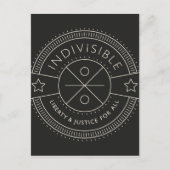 Ondeelbaar, met vrijheid en gerechtigheid voor ied briefkaart (Voorkant)