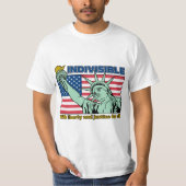 Ondeelbaar: met vrijheid en rechtvaardigheid voor t-shirt (Voorkant)