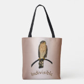 Ondeelbare Brown Hawk Canvas tas (Achterkant)