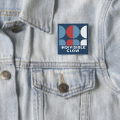 ONDEELBARE GLOW-BUTTON VIERKANTE BUTTON 5,1 CM (In situ)