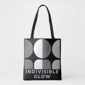 Ondeelbare GLOW Group ZWART & WIT CANVAS TAS (Voorkant)