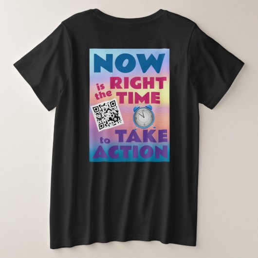Ondeelbare GLOW PRIDE PLUS Grote Maat T-shirt (Design achterkant)