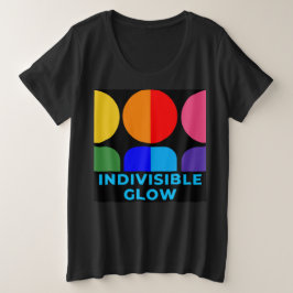 Ondeelbare GLOW PRIDE PLUS Grote Maat T-shirt