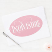 Ondeelbare Sticker / Wit Script (Ovaal) (Envelop)