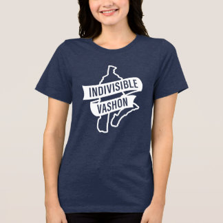 Ondeelbare Vashon Logo in het wit (donkere shirten Tri-Blend Shirt
