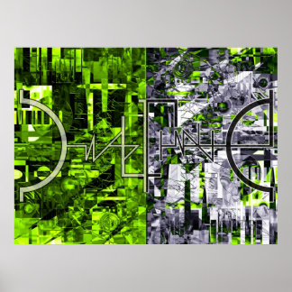 Ondefinieerbare illustratie Collage 3 Poster