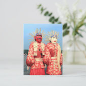 Ondel Ondel puppets Jakarta Briefkaart (Staand voorkant)