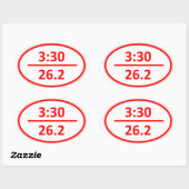 Onder 3:30 voor een marathon ovale sticker (Vel)