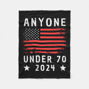 Onder 70 2024 Anti Biden Anti Trump Fleece Deken
