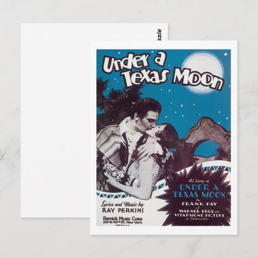 Onder A Texas Moon Songbook Hoesje Briefkaart (Voorkant / Achterkant)