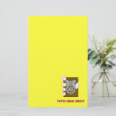 Onder aanhoudingsbevel briefpapier (Staand voorkant)