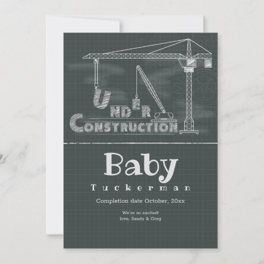 Onder Aankondiging van een zwangerschap in de bouw (Voorkant)