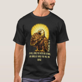 Onder Adelaarsvleugels Zwarte Christelijke T-shirt