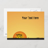 Onder Afrikaanse lucht: Africa Sunset Briefkaart (Voorkant / Achterkant)