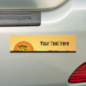 Onder Afrikaanse lucht: Africa Sunset Bumpersticker (Op auto)