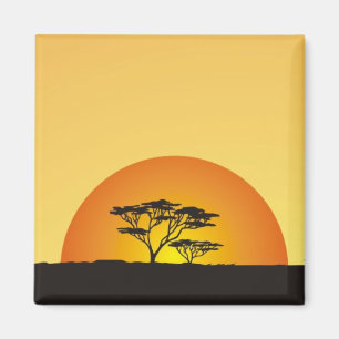 Onder Afrikaanse lucht: Africa Sunset Magneet
