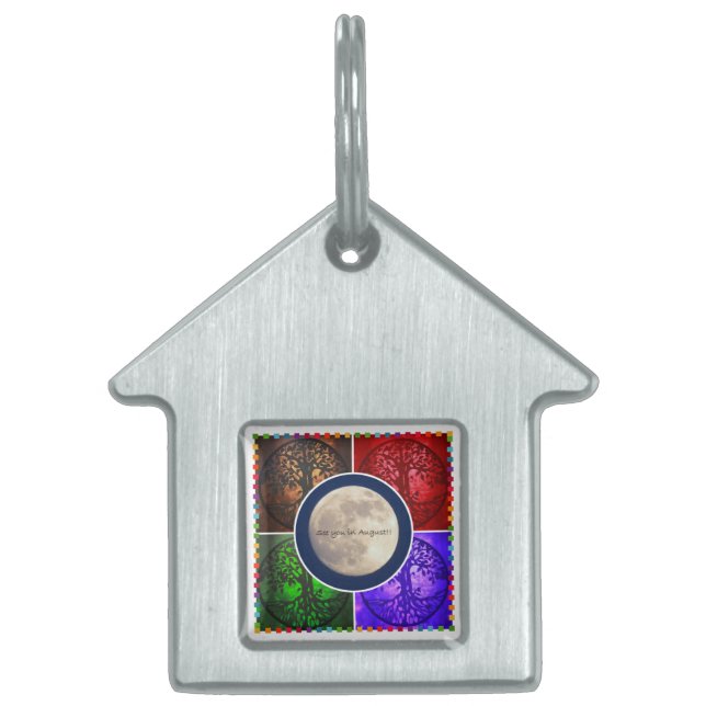 Onder August Skies... Huisdieren Naamplaatje (Voorkant)